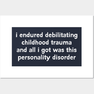 Personality Disorder Humor Quote Posters and Art